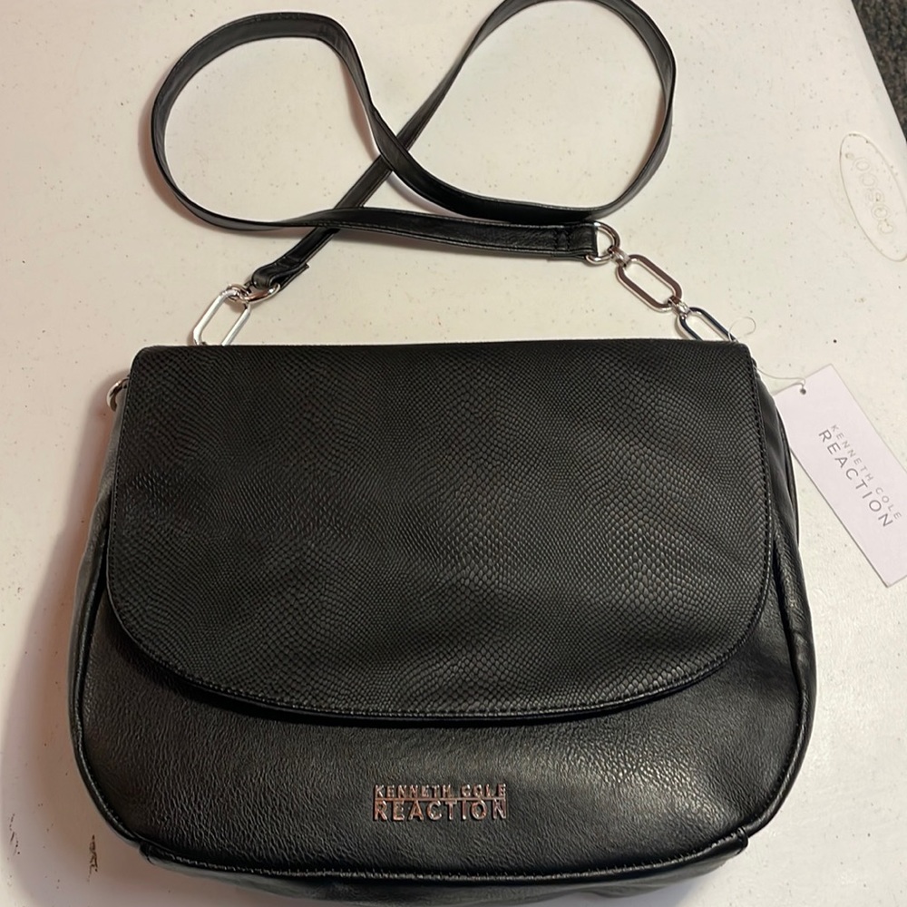Black Kenneth Cole Saddle Bag NWT